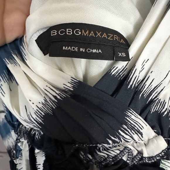 BCBGMaxazria Dress Size XS Sleeveless Blue Green - Picture 3 of 6